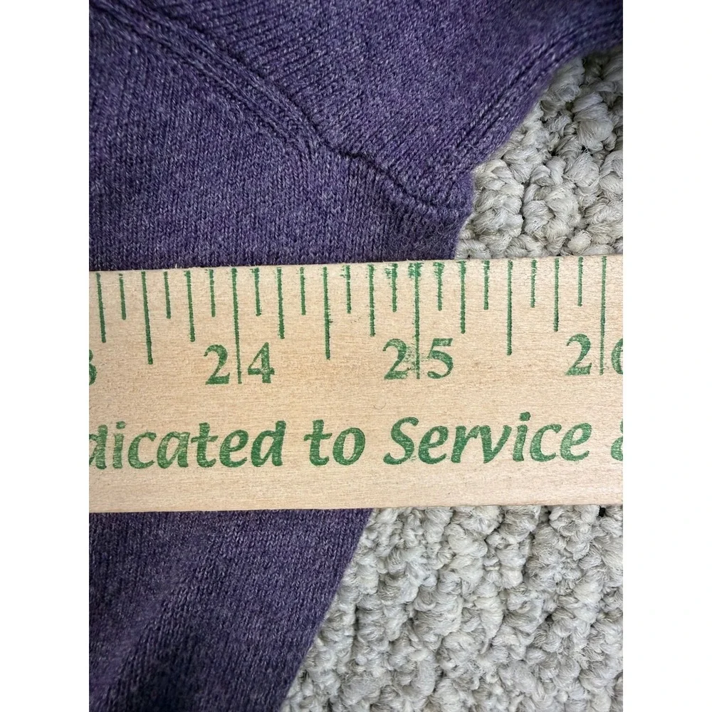 Polo Ralph Lauren V-Neck Sweater XXL Purple Pima Cotton Pony Logo Pullover Mens
